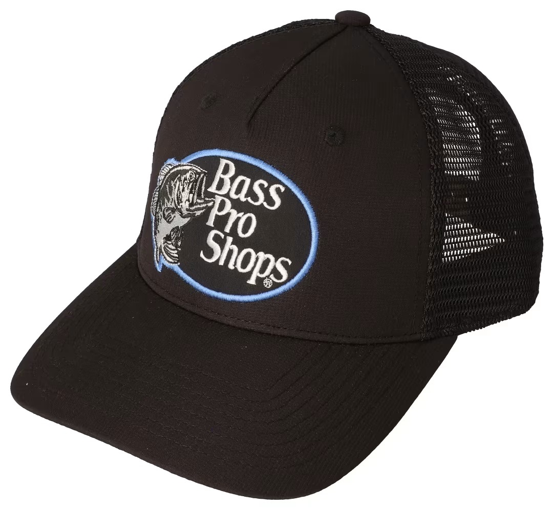 Bass Pro Trucker Performance Mesh-Back Cap - Black
