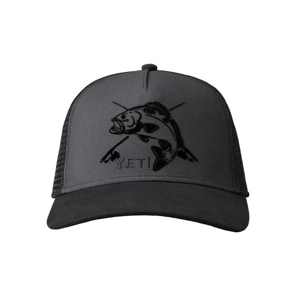 YETI Fishing Bass Trucker Hat - Grey / Black Image 1