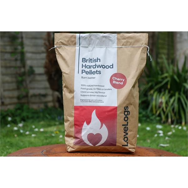 Love Logs Cherry Wood Pellets (20lb) Bag Image 1