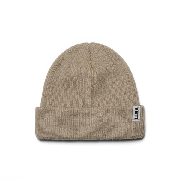 YETI Logo Badge Beanie Hat - Taupe Image 1