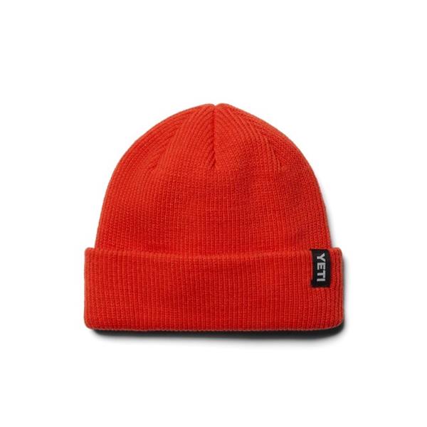 YETI Logo Badge Beanie Hat - Orange Image 1