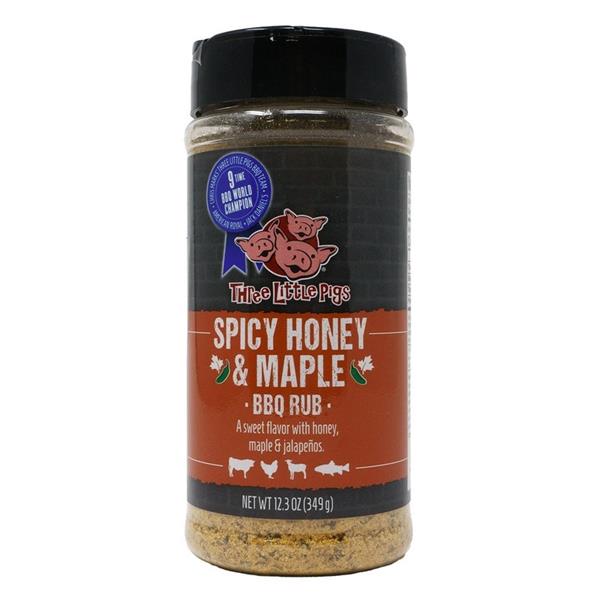 Three Little Pigs Spicy Honey & Maple BBQ Rub - 349g (12.3oz) Image 1