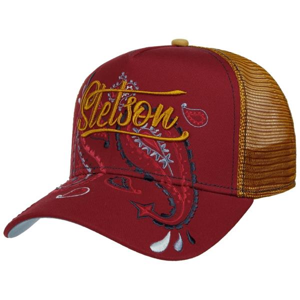 Stetson Paisley Trucker Cap - Red Image 1