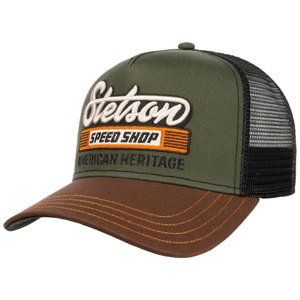 Stetson Speed Shop Trucker Cap - Olive/Black Image 1