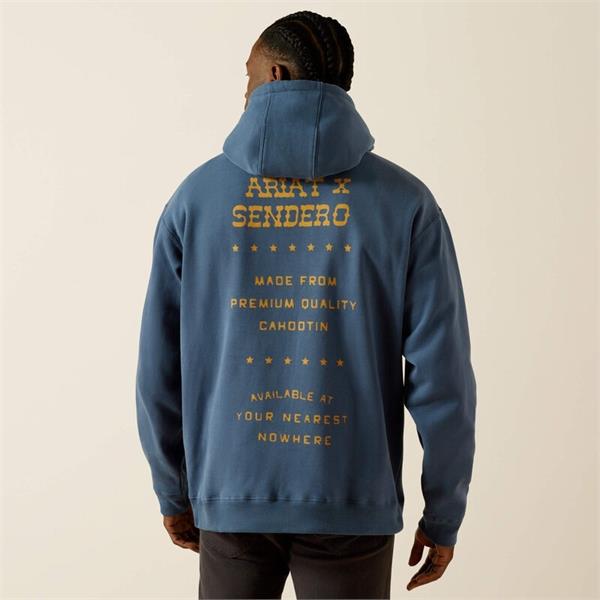 Ariat Sendero Back In The Saddle Hoodie - Dark Denim Image 1