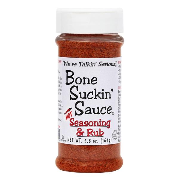 Bone Suckin' Sauce HOT Seasoning & Rub - 5.8oz (164g) - CLEARANCE Image 1