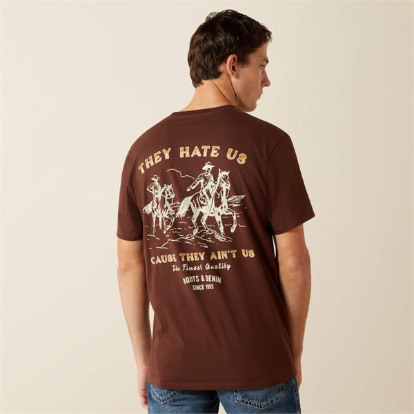 Ariat They Ain't Us Classic Fit T-Shirts - Deep Mahogany  Image 1