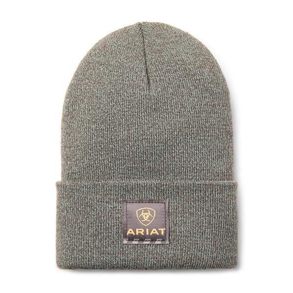 Ariat Rebar Beanie Hat - Green / Dark Grey Image 1