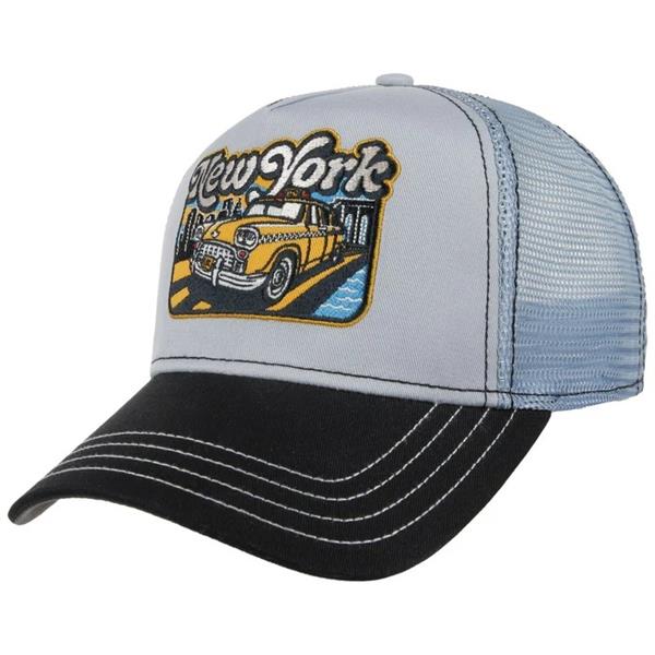 Stetson Yellow Cab Trucker Cap - Black / Light Blue Image 1