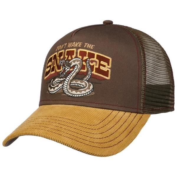 Stetson Don't Wake The Snake Trucker Cap - Brown Image 1