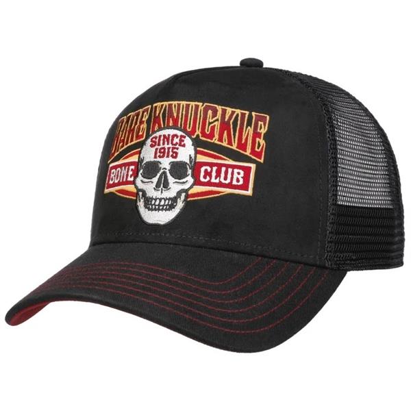 Stetson Bare Knuckle Trucker Cap - Black / Red Image 1