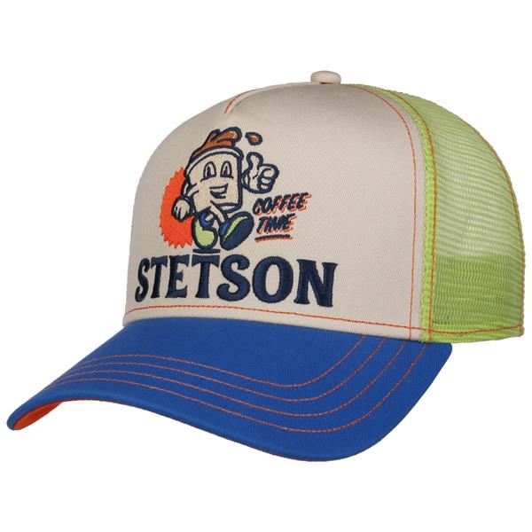 Stetson Barista Coffee Time Trucker Cap - Beige / Blue Image 1