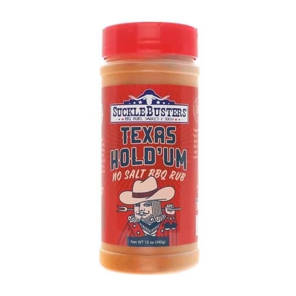 Sucklebusters Texas Hold'Um (No Salt) BBQ Rub - 340g (12oz) - CLEARANCE Image 1