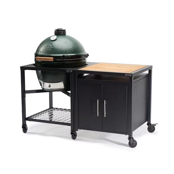 Big Green Egg XL Modular Nest, Expansion Cabinet & Acacia Shelf Image 1