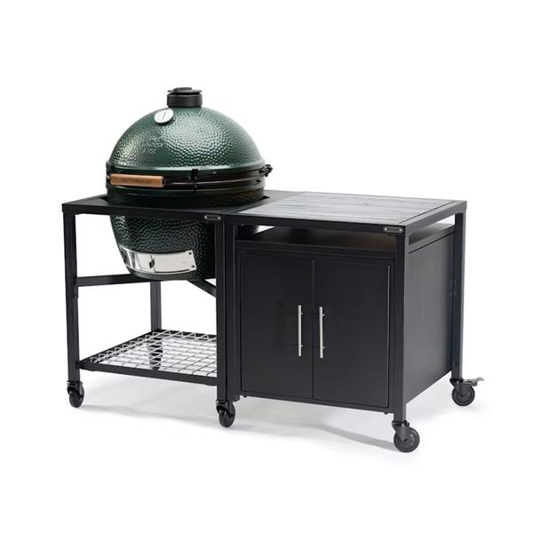 Big Green Egg XL Modular Nest, Expansion Cabinet & Distressed Acacia Shelf Image 1