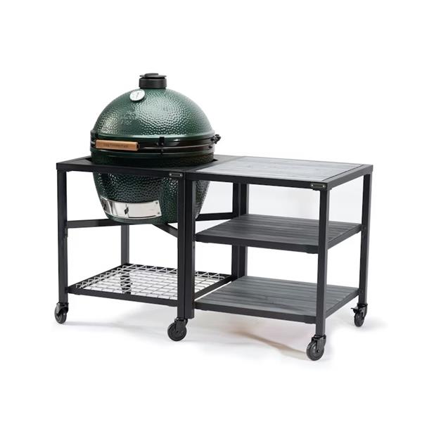 Big Green Egg XL Modular Nest, Expansion Cabinet & Distressed Acacia Shelves Image 1