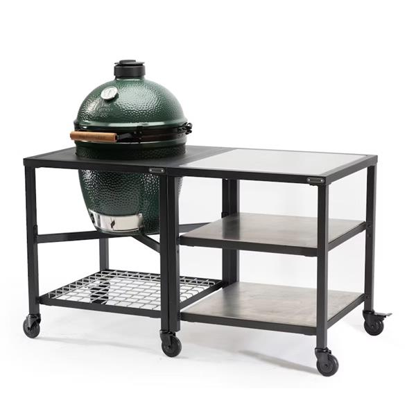 Big Green Egg Large Modular Nest, Expansion Cabinet & Stainless Steel Shelves Image 1