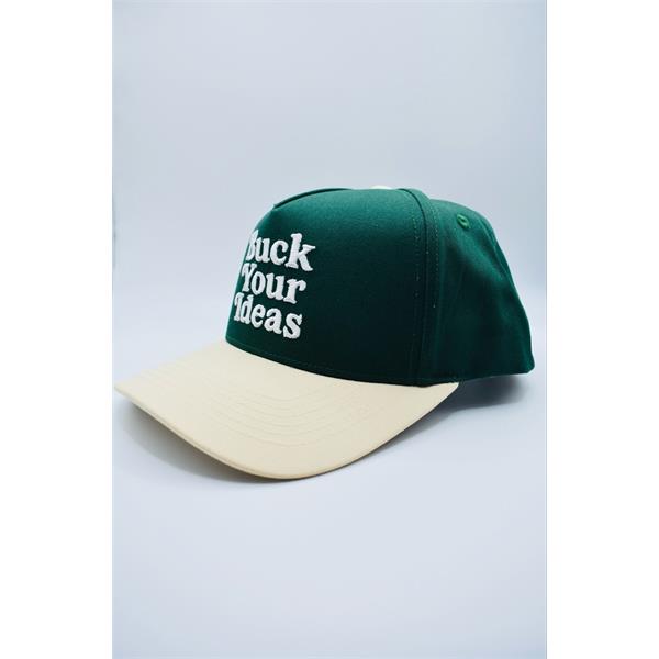 Buck Your Ideas Trucker Cap - Dark Green / Cream Image 1