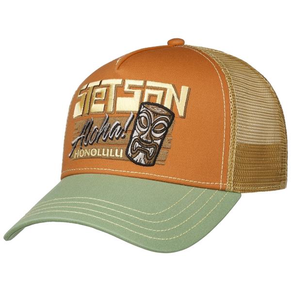 Stetson Aloha Hinolulu Trucker Cap - Orange Image 1