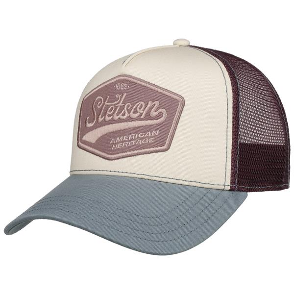 Stetson 1865 American Heritage Trucker Cap - White/Blue Image 1