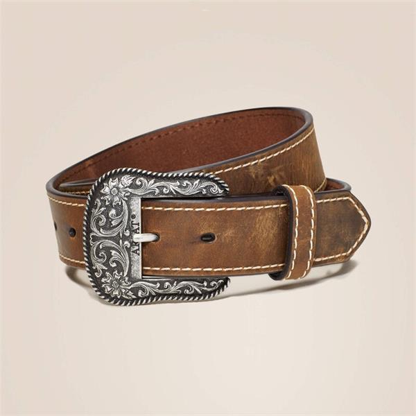 Ariat Womens Accent Stitch Belts - Brown Image 1