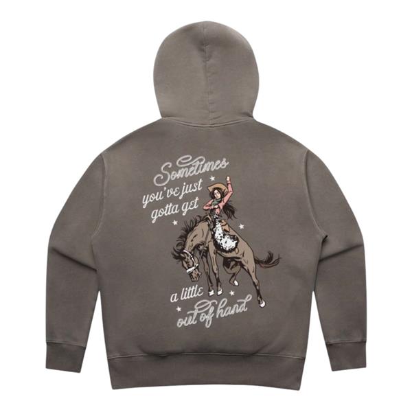 Binks & Bo Ladies Outta Hand Hoodies - Faded Grey Image 1