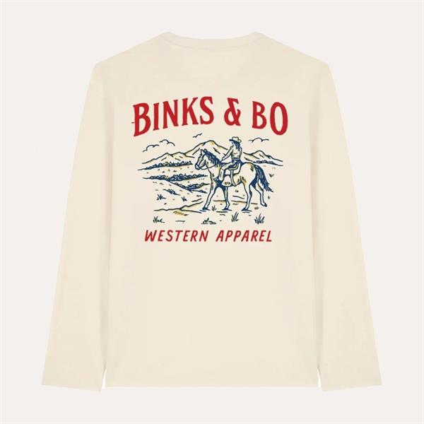 Binks & Bo Western Apparel Long Sleeve T-Shirts - Natural Image 1