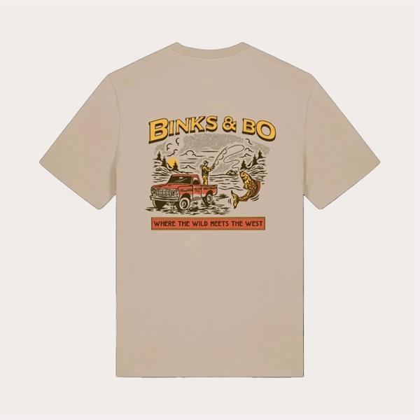 Binks & Bo Where The Wild Meets The West - Fishing T-Shirts - Desert Dust Image 1