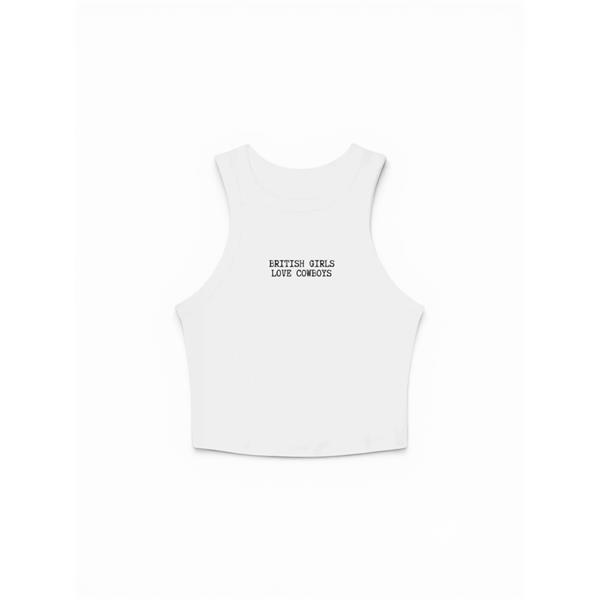 Binks & Bo Ladies British Girls Love Cowboys Vest Tops  Image 1
