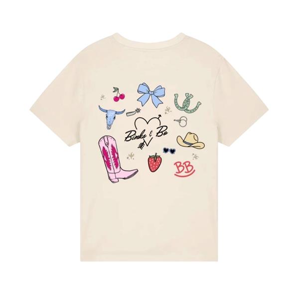 Binks & Bo Cowgirl Summer Organic Cotton T-Shirts - Natural Image 1
