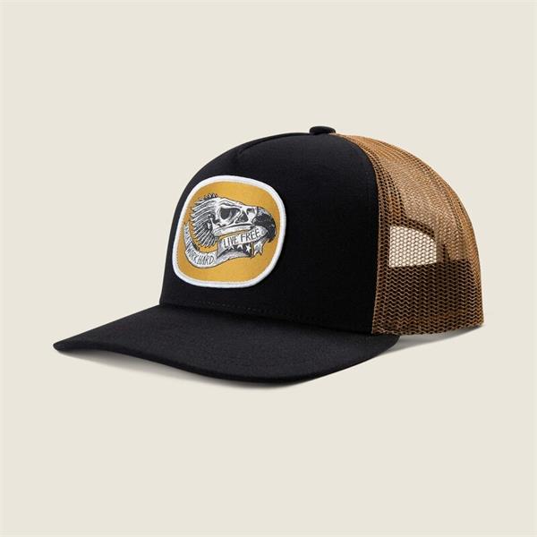 Ariat Work Mens Eagle Skull Patch Cap - Black Gold Image 1