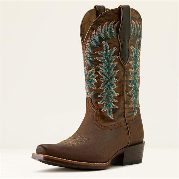 Ariat Womens Beaumont Heritage K Toe Western Boots - Sassy Brown / Gilded Tiger  Image 1