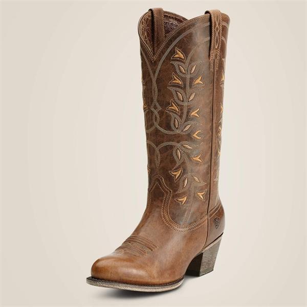 Ariat Womens Desert Holly Almond Toe Western Boots - Pearl Image 1