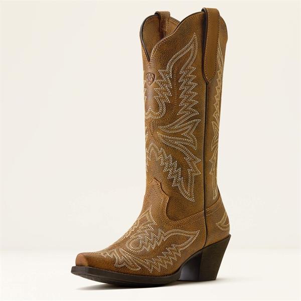 Ariat Womens Round Up Collins D Toe Western Boots - Brown Bomber Image 1