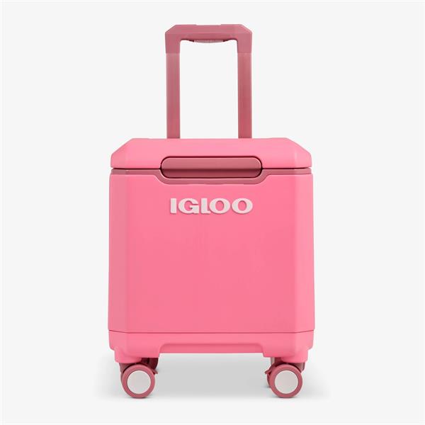 Igloo Tag Along Too Spinner Cooler 20QT - Thrift Pink Image 1
