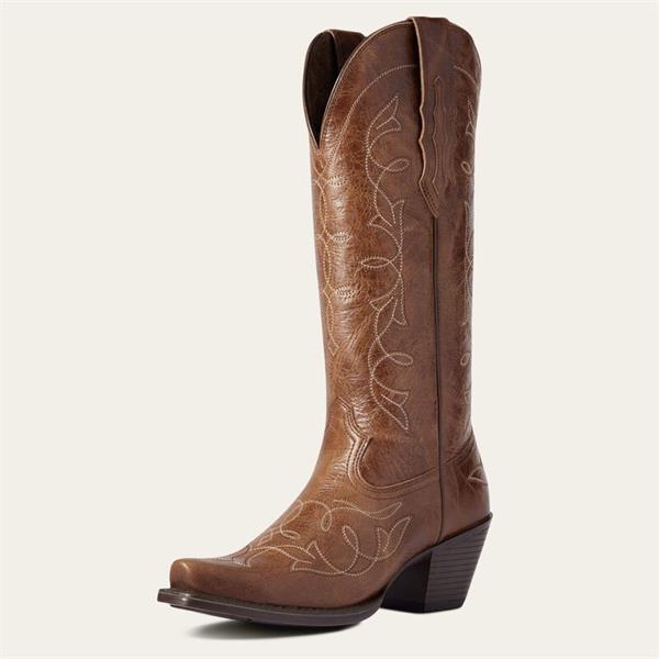 Ariat Womens Heritage D Toe Western Boots - Dark Tan Image 1