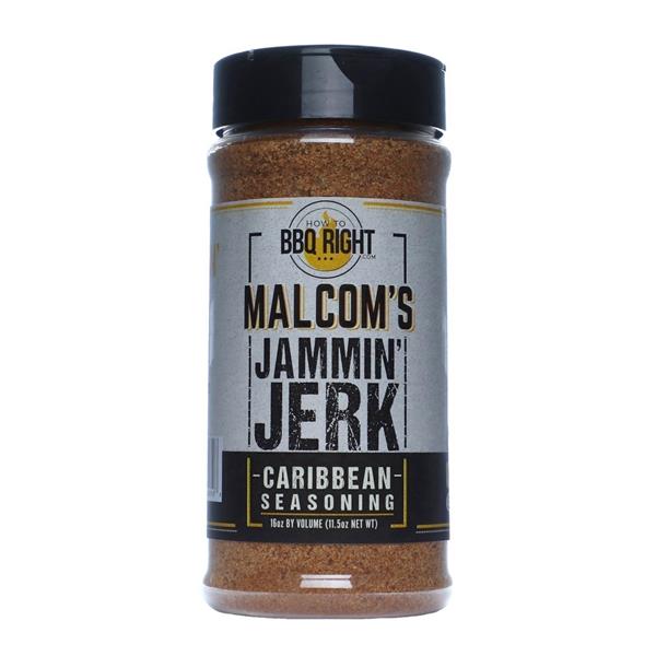 How To BBQ Right Malcolm's Jammin Jerk Caribbean Seasoning - 11.5oz (326g) - CLE Image 1
