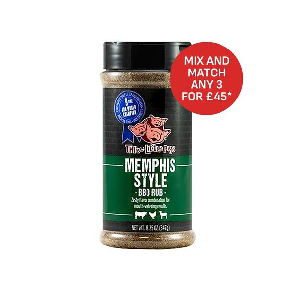 Three Little Pigs 'Memphis' BBQ Rub - 347g (12.25oz) Image 1