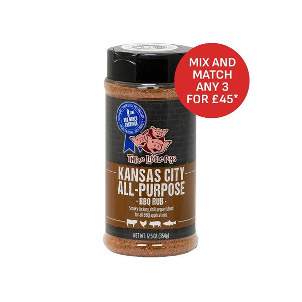 Three Little Pigs 'KC All Purpose  BBQ Rub - 354g (12.5oz) Image 1