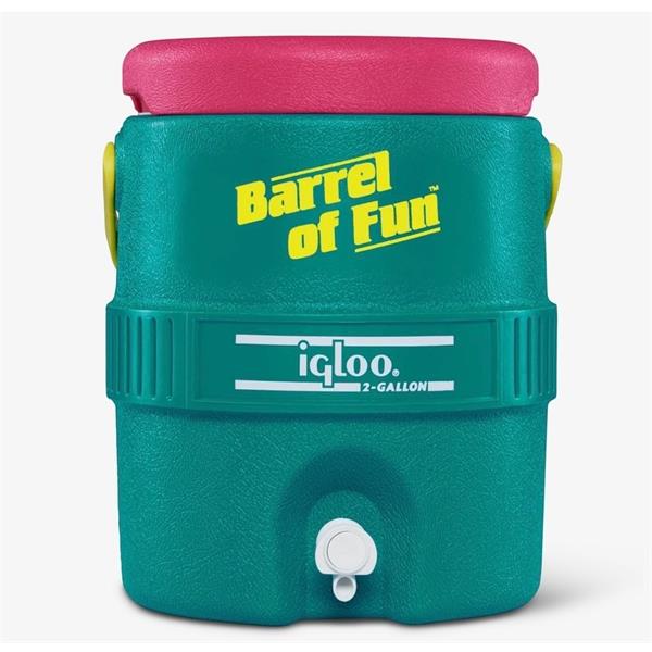 Igloo Retro Barrel of Fun 2 Gallon Jug - Dark Jade Image 1