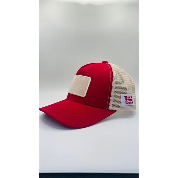 Buck Your Ideas Velcro Patch Cap - Red Image 1