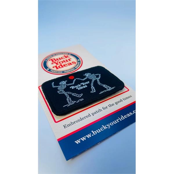 Buck Your Ideas Dancing Skeletons Velcro Patch Image 1
