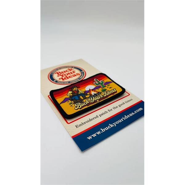 Buck Your Ideas Angry Cowboy Velcro Patch Image 1