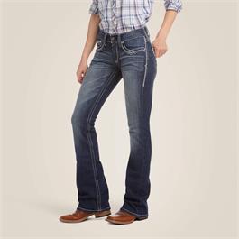 Ariat Womens Mid Rise Entwined Boot Cut Jean - Marine (W30 L33) thumbnail