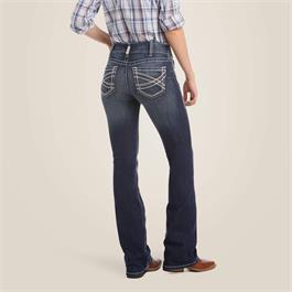 Ariat Womens Mid Rise Entwined Boot Cut Jeans - Marine  Thumbnail Image 2