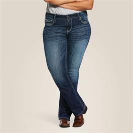 Ariat Womens Mid Rise Entwined Boot Cut Jeans - Marine  Thumbnail Image 3
