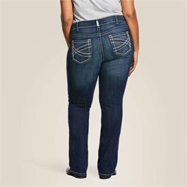 Ariat Womens Mid Rise Entwined Boot Cut Jeans - Marine  Thumbnail Image 4