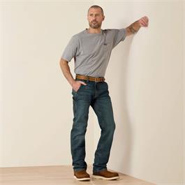 Ariat Mens Rebar M7 Slim DuraStretch Workhorse Straight Leg Jean - Mccoy  Thumbnail Image 2