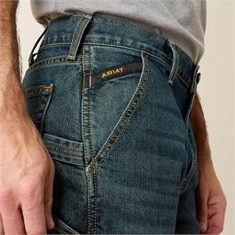 Ariat Mens Rebar M7 Slim DuraStretch Workhorse Straight Leg Jean - Mccoy  Thumbnail Image 3