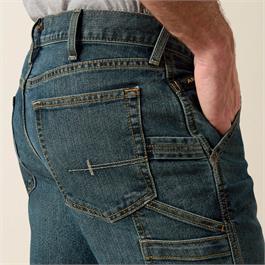 Ariat Mens Rebar M7 Slim DuraStretch Workhorse Straight Leg Jean - Mccoy  Thumbnail Image 4